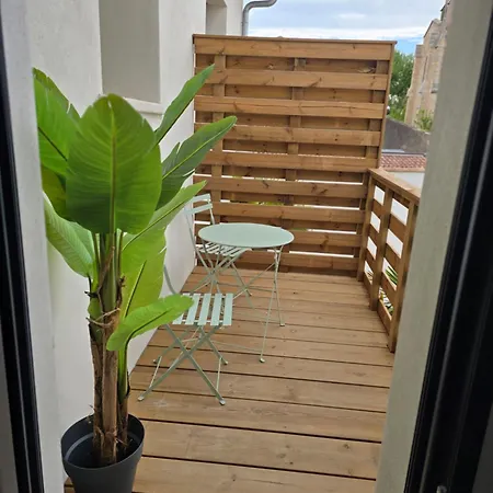 Oasis Balcon Vibes Tropicales Arena Parc Expo Clim Apartment Perols